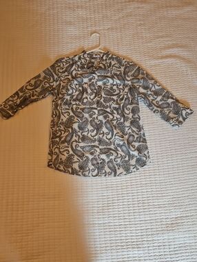 croft & barrow Kids Paisley Button-Up Shirt - Black & White